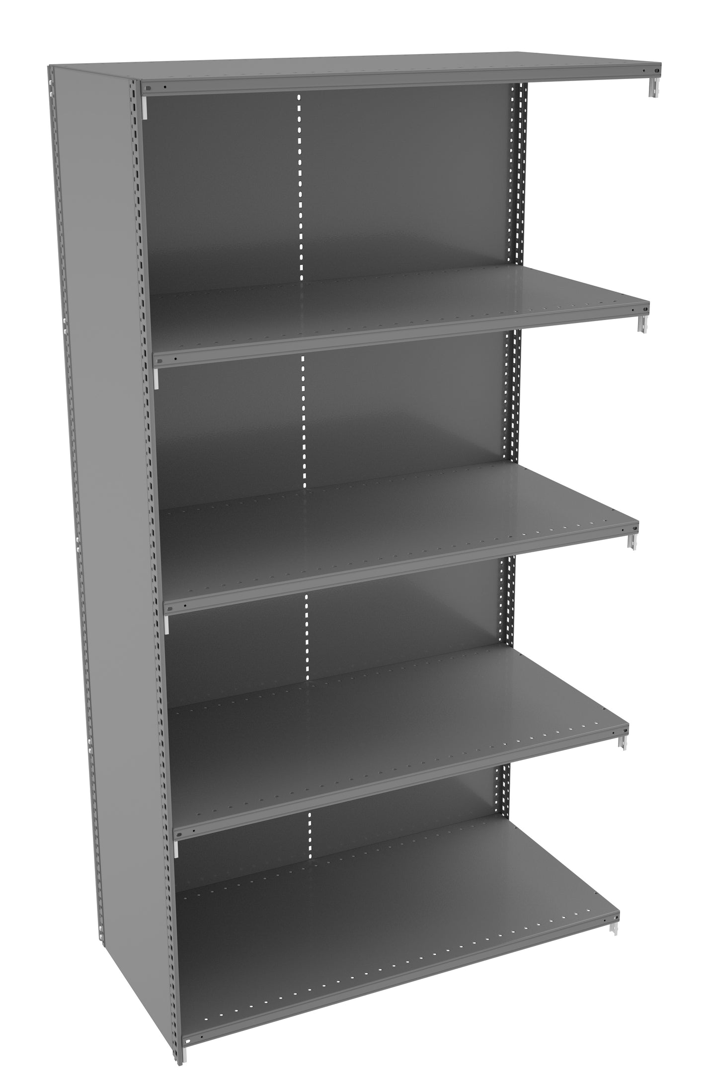 Tennsco QCH5-4824AB 5 Shelf Q-Line Shelving Closed Adder Unit - 20 Gauge