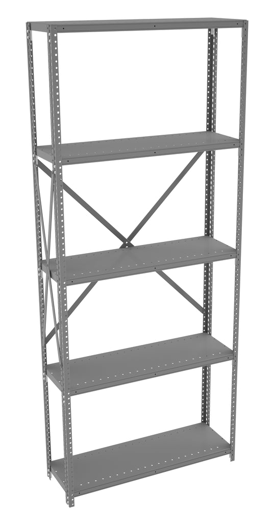 Tennsco QOH5-3612A 5 Shelf Q-Line Shelving Open Adder Unit - 20 Gauge