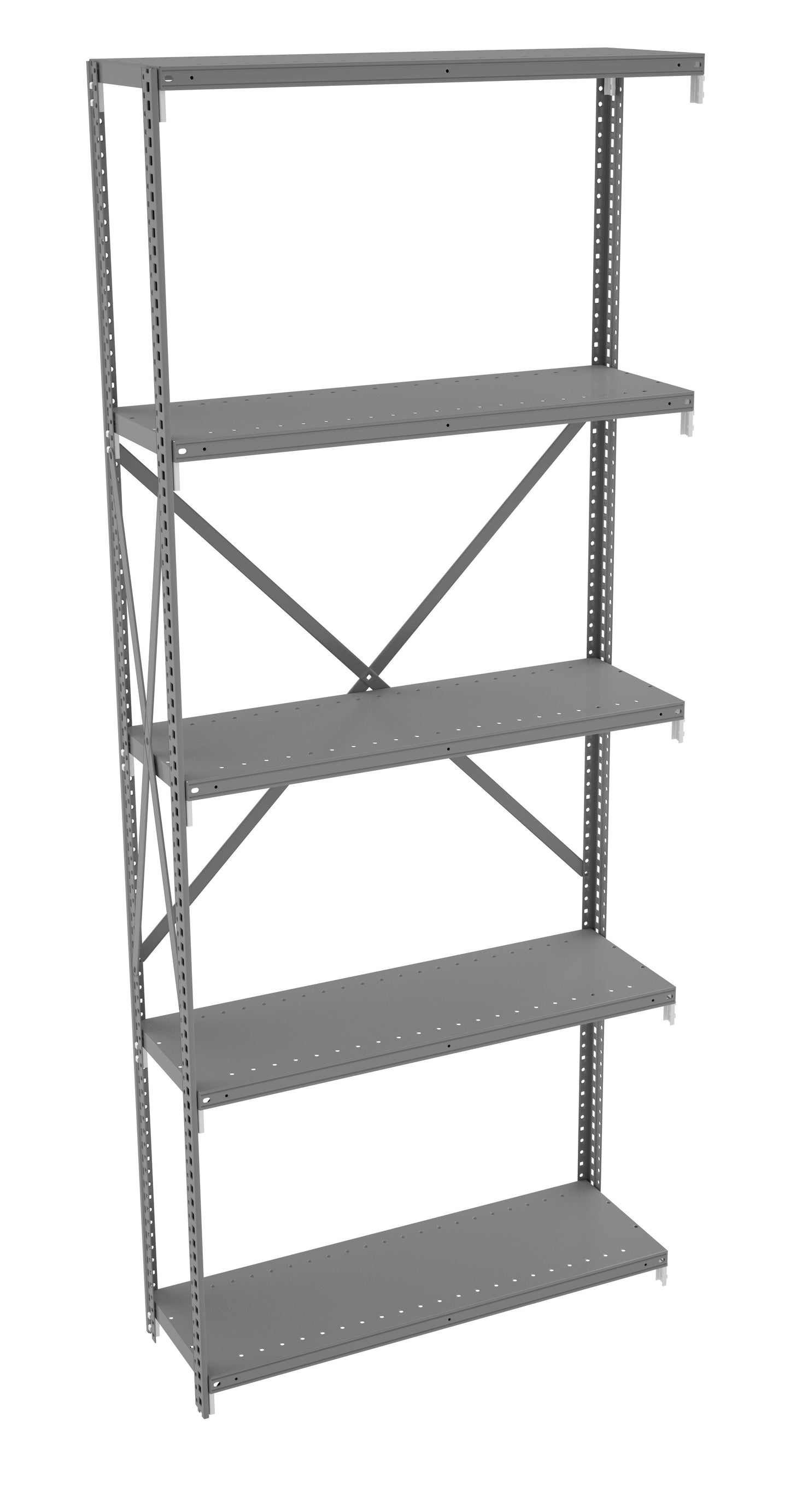 Tennsco QO5-3612AB 5 Shelf Q-Line Shelving Open Adder Unit - 22 Gauge