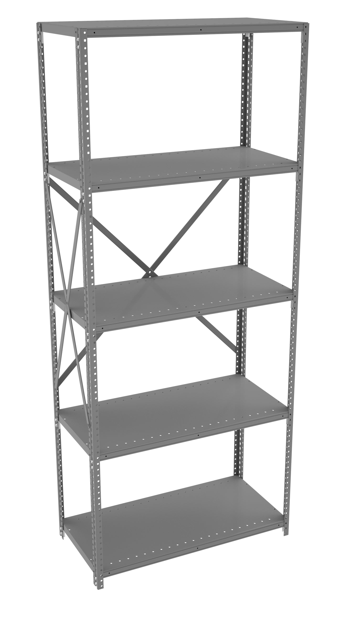 Tennsco QO5-3618A 5 Shelf Q-Line Shelving Open Adder Unit - 22 Gauge