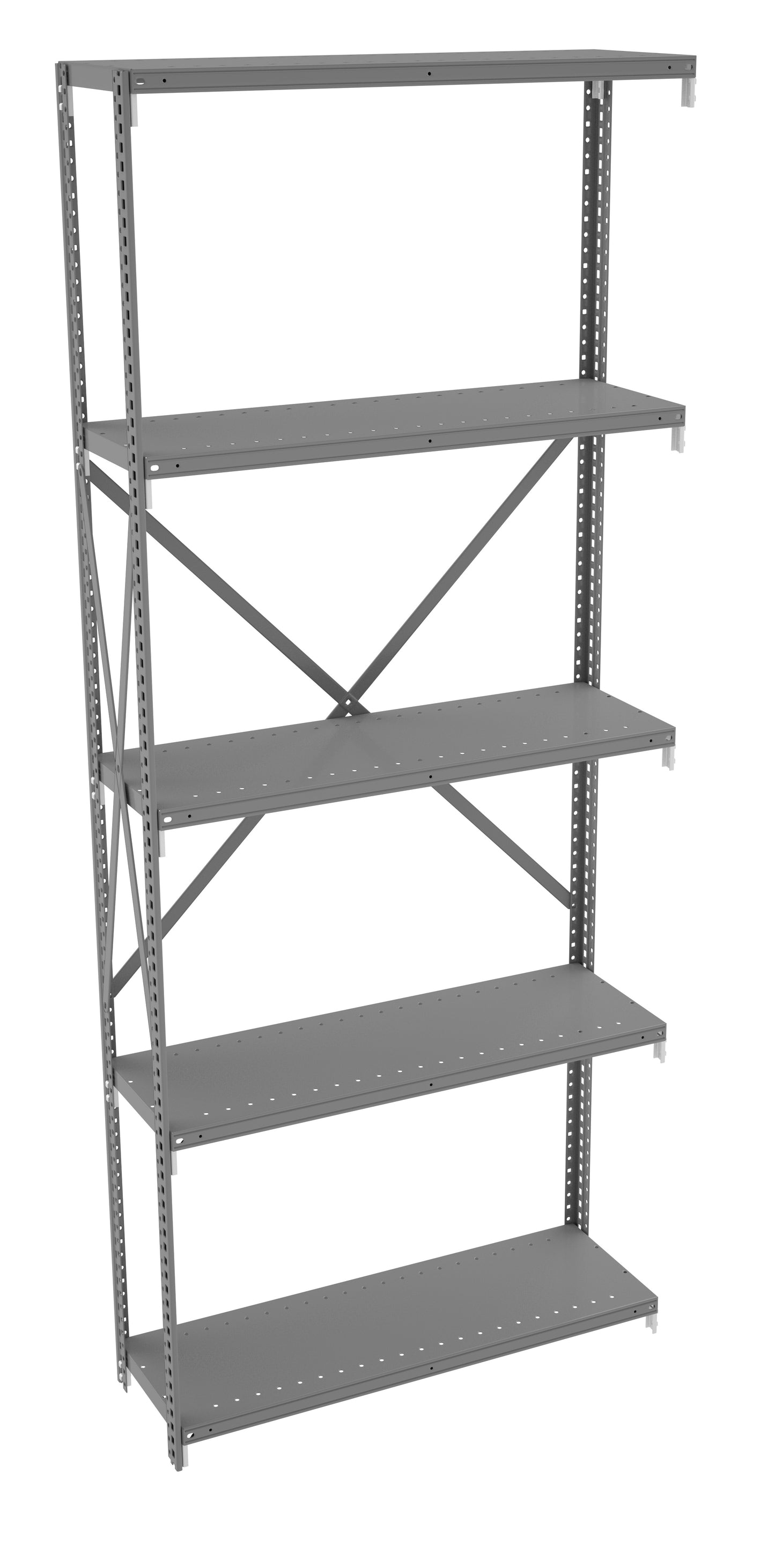 Tennsco QOH5-3612AB 5 Shelf Q-Line Shelving Open Adder Unit - 20 Gauge