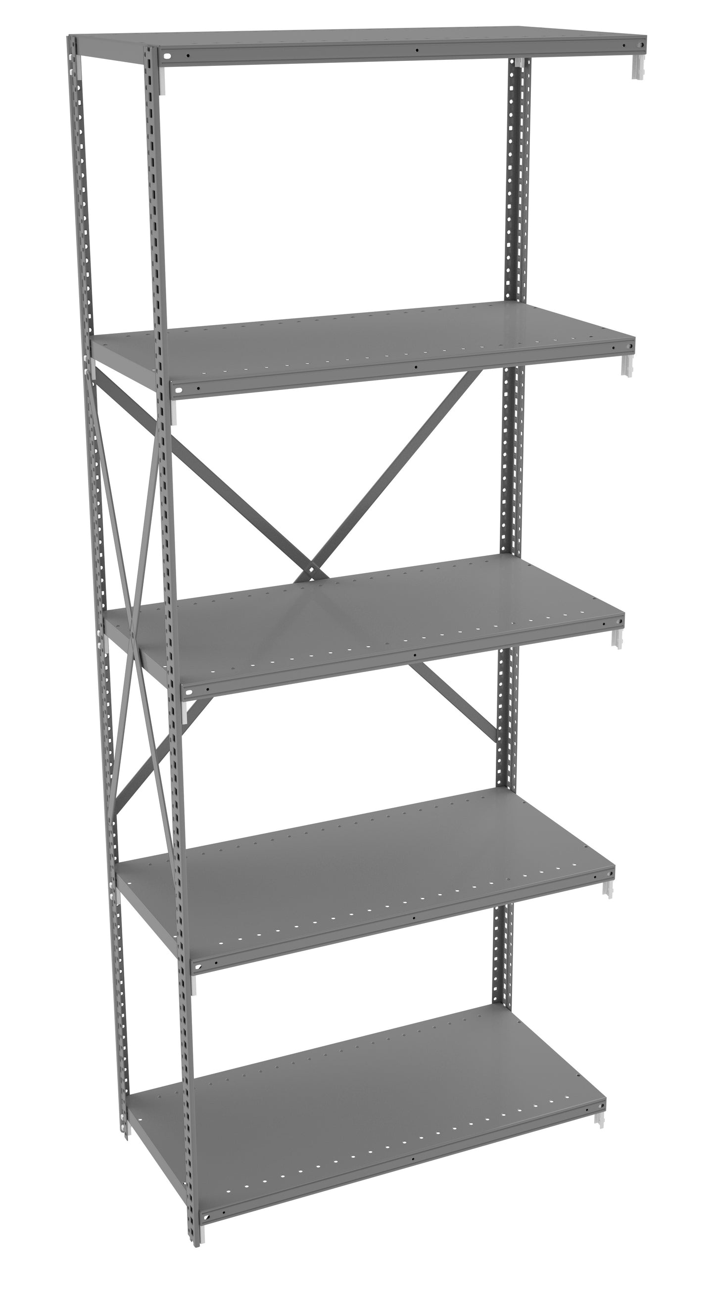Tennsco QOH5-3618AB 5 Shelf Q-Line Shelving Open Adder Unit - 20 Gauge