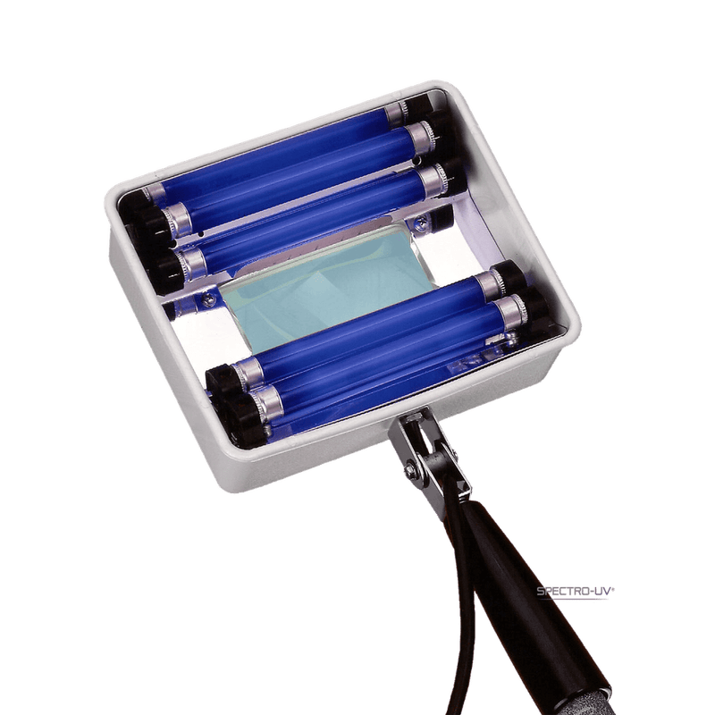 Spectro-UV QZ-22B Q-Series Ultraviolet (UV) Blacklight Magnifier Woods Exam Lamp, 4x 365nm 4 Watt BLB Tube (120V/60Hz) (USA Plug)