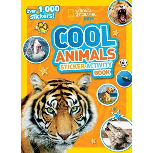 Paradise Clay RAN335 National Geographic Kids: Cool Animals Sticker Activity Book - Book