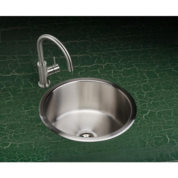 Elkay RLR16FB Asana Stainless Steel 18-3/8" x 18-3/8" x 8" Single Bowl Drop-in Bar Sink