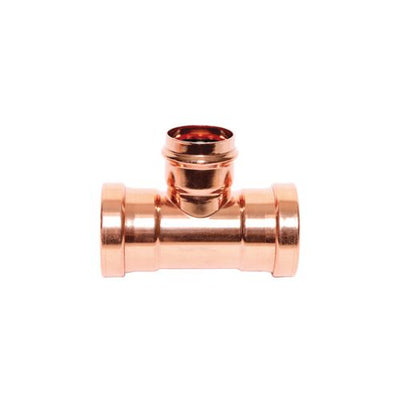 Everflow PCRT2510 2 1/2 x 2 x 1 Copper Tee, P x P x P, 2-1/2'' x 2'' x 1''