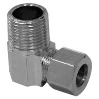 Jones Stephens N69068LF 3/8" x 1/2" Chrome Plated Compression x Male 90° Elbow