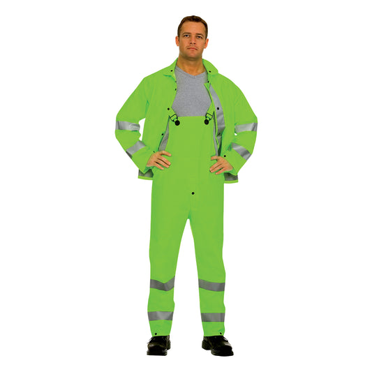 Cordova Safety HV353G2XL Riptide™, Rain Suit, 3 Piece, Lime