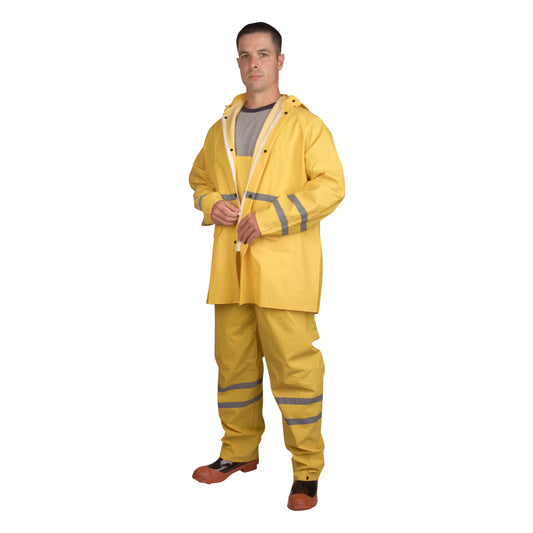 Cordova Safety HV353Y4XL Riptide™, Rain Suit, 3 Piece, Yellow