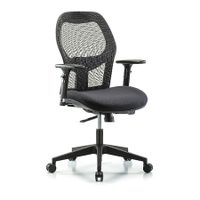 Blue Ridge Ergonomics MOD-MDHCH-RG-C2-A1-RG Modern Oxford Mesh Back Chair with Knee-Bend Control, Standard Adjustable Arms, & Stationary Glides