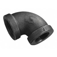 Jones Stephens B2350390 2" Black Iron 90° Elbow, Banded