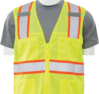 Delta Plus WEL61834HL2X S149 CL 2 Safety Vest, 2X, Hi Viz Lime