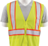 Delta Plus WEL64727HOMD S195C CL 2 FFlame Retardant Treated Safety Vest, MD, Hi Viz Orange