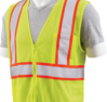 Delta Plus WEL64731HO3X S195C CL 2 FFlame Retardant Treated Safety Vest, 3X, Hi Viz Orange