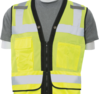 Delta Plus WEL61234HL2X S251 CL 2 Surveyor Vest, 2X, Hi Viz Lime