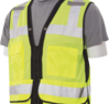 Delta Plus WEL61234HL2X S251 CL 2 Surveyor Vest, 2X, Hi Viz Lime