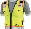 Delta Plus WEL62396HO2X S251 CL 2 Surveyor Vest, 2X, Hi Viz Orange