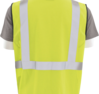 Delta Plus WEL62255HL4X S363PB CL 2 Black Bottom Safety Vest, 4X, Hi Viz Lime