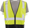 Delta Plus WEL62255HL4X S363PB CL 2 Black Bottom Safety Vest, 4X, Hi Viz Lime