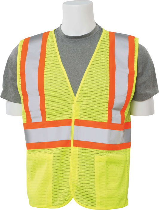 Delta Plus WEL14619HL5X S382 CL 2 Multi-Pocket Safety Vest, 5X, Hi Viz Lime