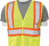 Delta Plus WEL14618HL4X S382 CL 2 Multi-Pocket Safety Vest, 4X, Hi Viz Lime