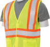 Delta Plus WEL14618HL4X S382 CL 2 Multi-Pocket Safety Vest, 4X, Hi Viz Lime