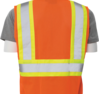Delta Plus WEL45060HRMD S383P CL 2 Multi-Pocket Safety Vest, MD, Hi Viz Red