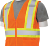 Delta Plus WEL45060HRMD S383P CL 2 Multi-Pocket Safety Vest, MD, Hi Viz Red
