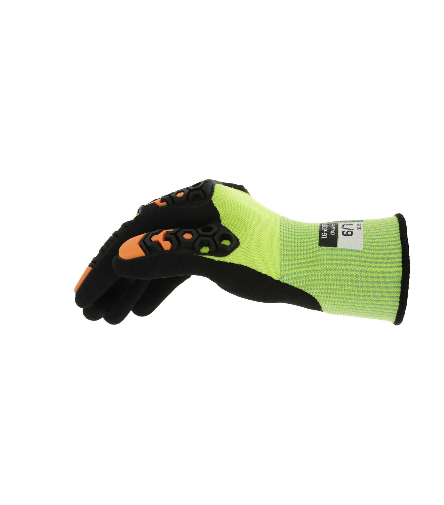 Mechanix Wear S5DP-91-007 SpeedKnit M-Pact® Hi-Viz S5DP91 High-Visibility Coated-Knit Work Gloves, Size-S