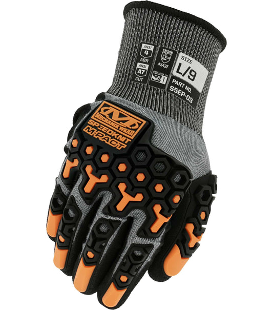 Mechanix Wear S5EP-03-007 SpeedKnit„¢ M-Pact® S5EP03 Impact Resistant Coated-Knit Gloves, Size-S