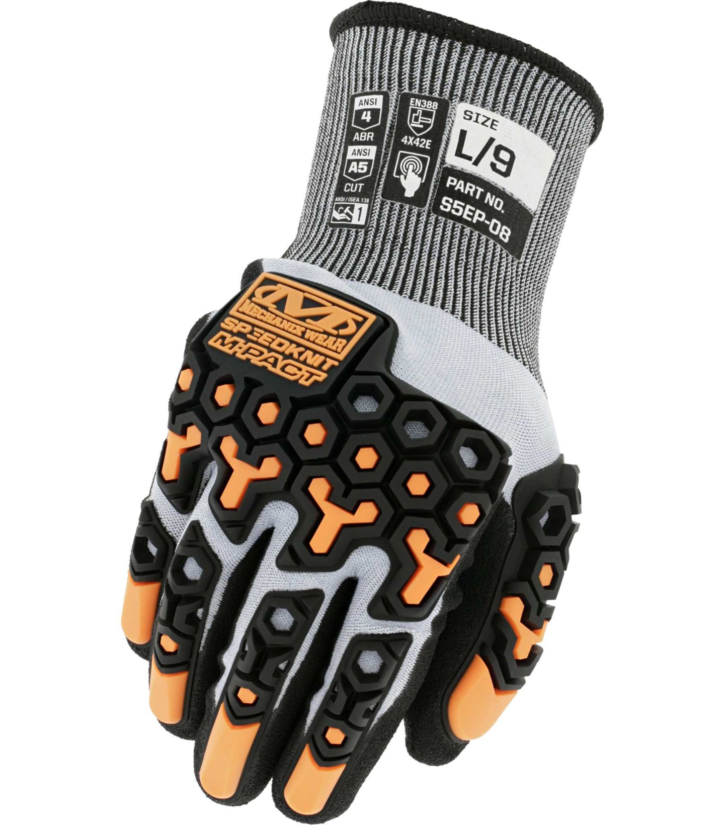 Mechanix Wear S5EP-08-007 SpeedKnit„¢ M-Pact® S5EP08 Impact Resistant Coated-Knit Gloves, Size-S