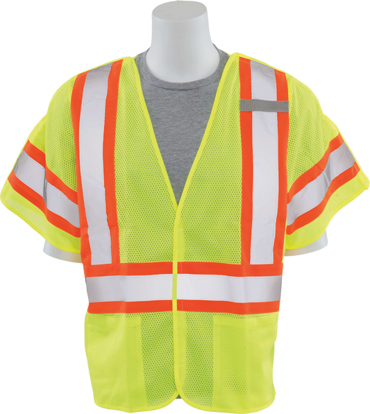 Delta Plus WEL63247HLMD S622 CL 3 5-Point Break-Away Safety Vest, MD, Hi Viz Lime