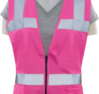 Delta Plus WEL61913HP2X S721 Non-ANSI Fitted Women's Safety Vest, Hi Viz Pink, 2X