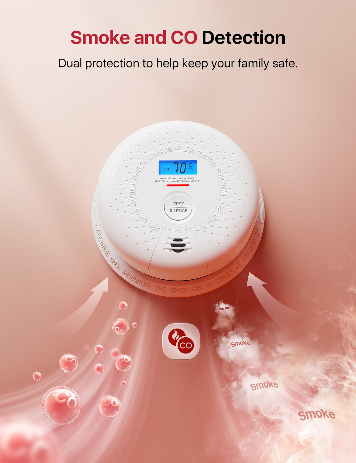 X-Sense SC01 Standalone Smoke and CO Alarm - 1-Pack