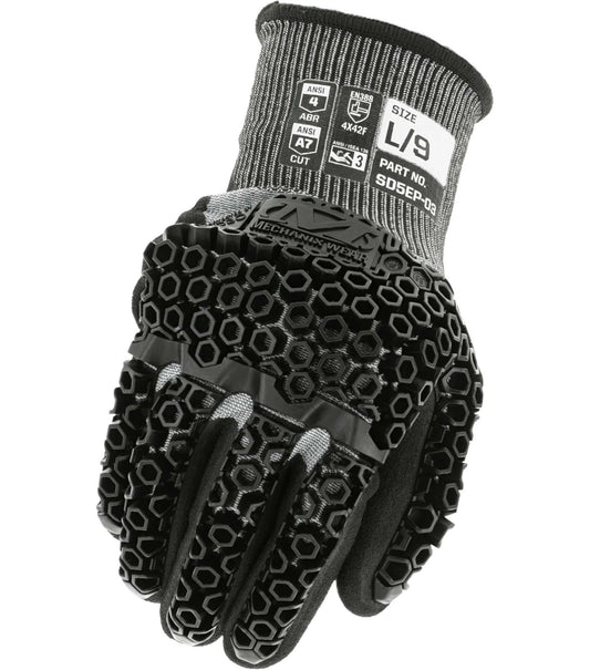 Mechanix Wear SD5EP-03-007 SpeedKnit„¢ M-Pact® D3O® SD5EP03 Impact Resistant Coated-Knit Gloves, Size-S