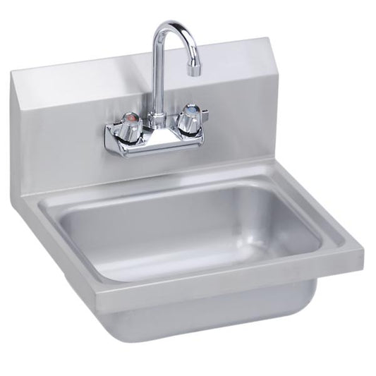 Elkay SEHS-17X Stainless Steel 17" x 15" x 11" 20 Gauge Hand Sink with Faucet
