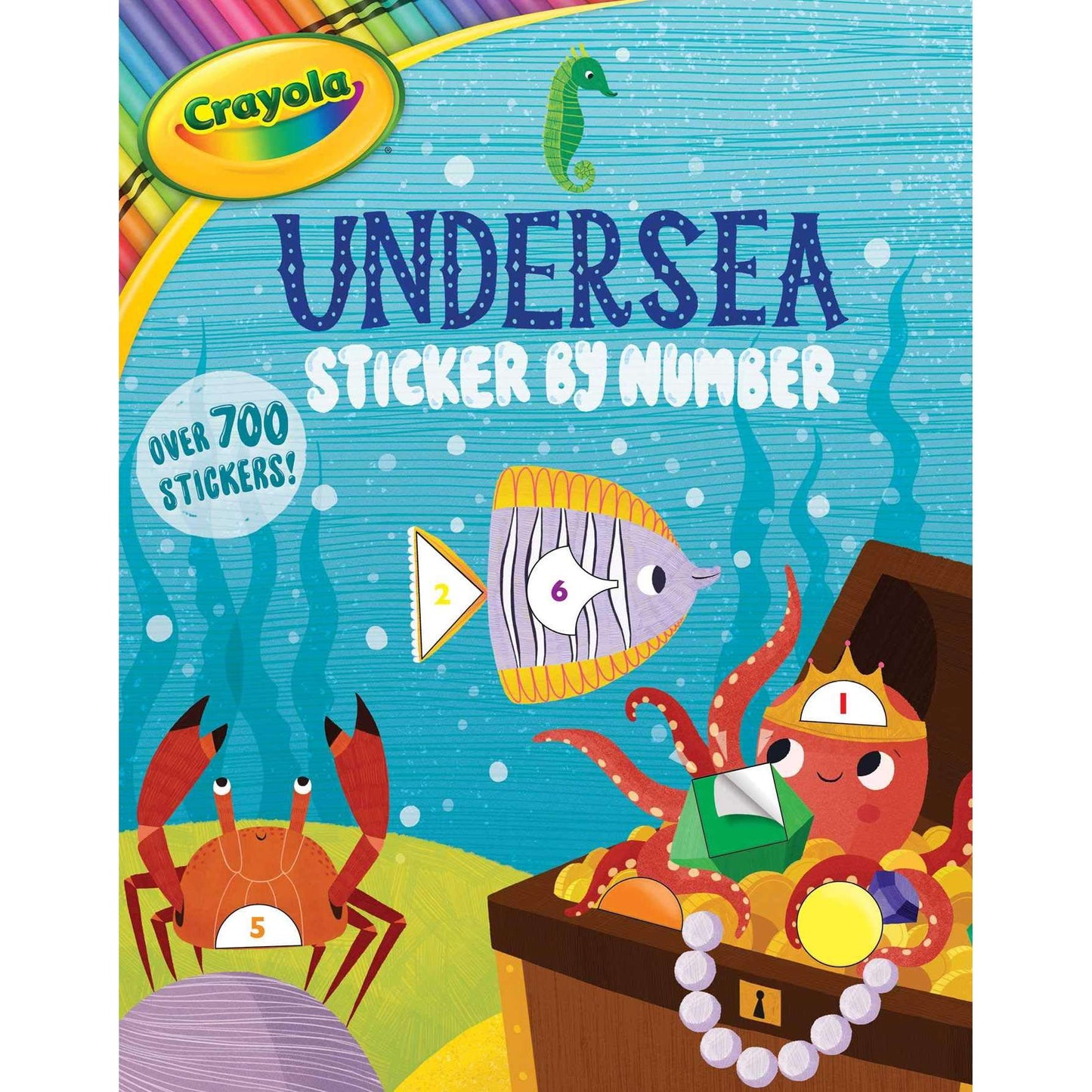 Paradise Clay SIM427 Crayola Undersea Sticker by Number - Book