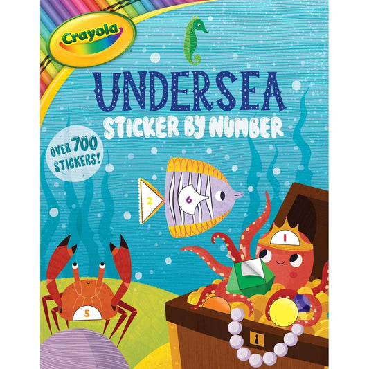 Paradise Clay SIM427 Crayola Undersea Sticker by Number - Book