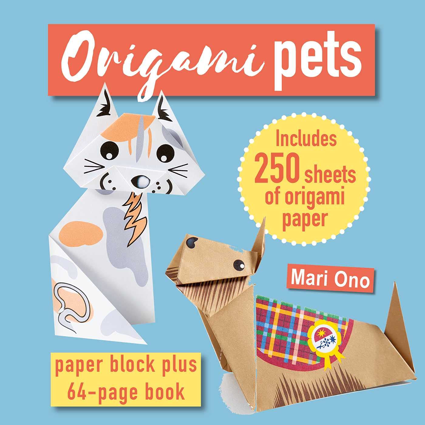 Paradise Clay SIM436 Origami Pets: Paper block plus 64-page Book - Book
