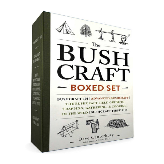 Paradise Clay SIM452 The Bushcraft Boxed Set: Bushcraft 101; Advanced Bushcraft; The Bushcraft Field Guide to Trapping, Gathering, & Cooking in the Wild; Bushcraft First Aid - Book