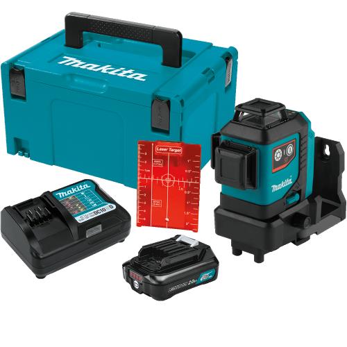 Makita SK700DNAJ 12V max CXT® Lithium‘Ion Cordless Self‘Leveling 360° 3‘Plane Red Laser Kit (2.0Ah)