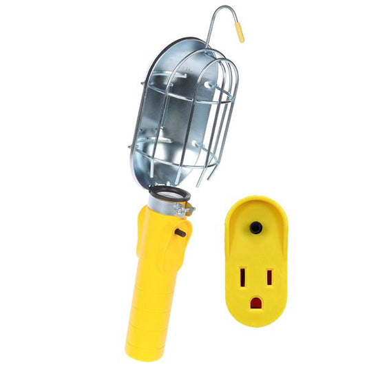 Bayco SL-204 Replacement Incandescent Work Light Head w/Metal Guard & Single Outlet