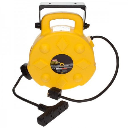 Bayco SL-8904-40 40ft Retractable Polymer Cord Reel w/4 Outlets - 15amp