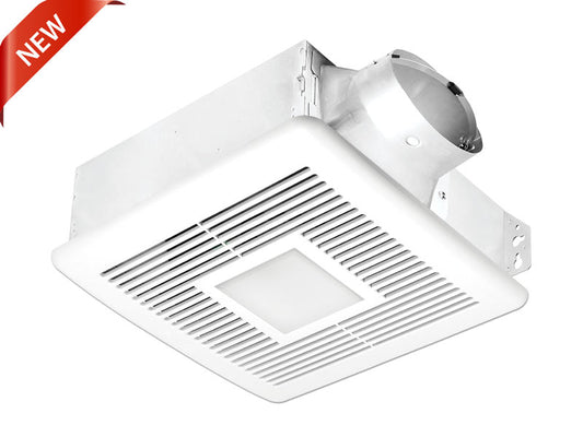 Delta Breez SLM80-110DLED-C BreezSlim Ventilation Fans 80/110 CFM Fan/Dimmable LED Light with Dual Speed