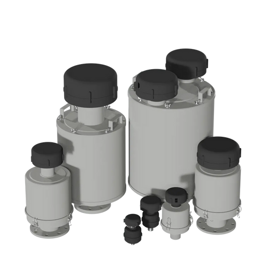 Solberg SM6(2)-376P-600F SpinMeister Extreme Duty Inlet Filter, 6" Flange Connection, Dual Paper Elements, 2 Micron