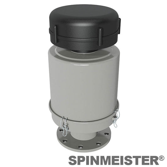 Solberg SM4-235P-400F SpinMeister® Dual Stage Inlet Filter, 4" Flange Connection, Polyester Element, 5 Micron