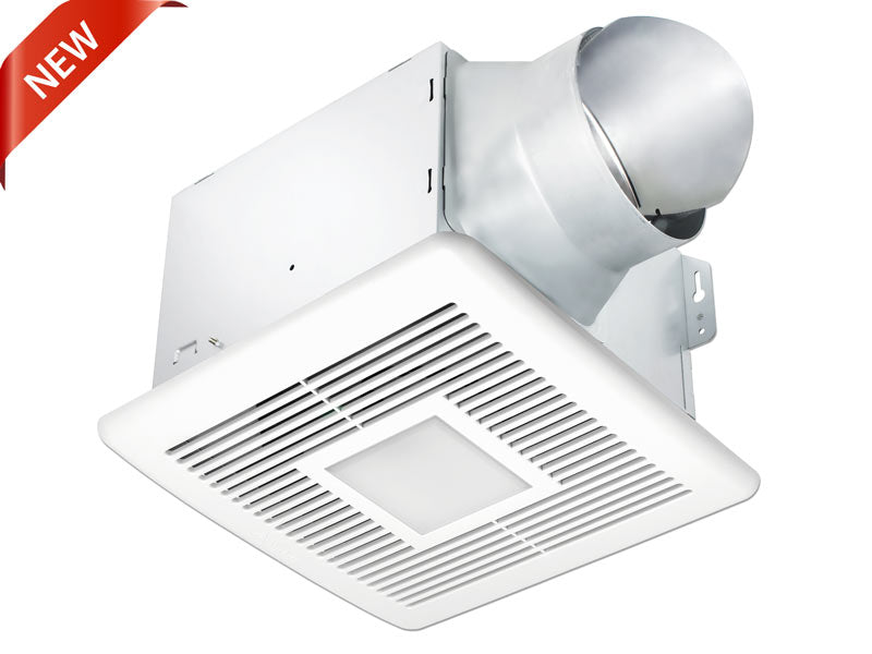 Delta Breez SMT150-200LED BreezSmart 150/200 CFM Fan with Adjustable High Speed Options and Adjustable Color Temperature Dimmable LED Light