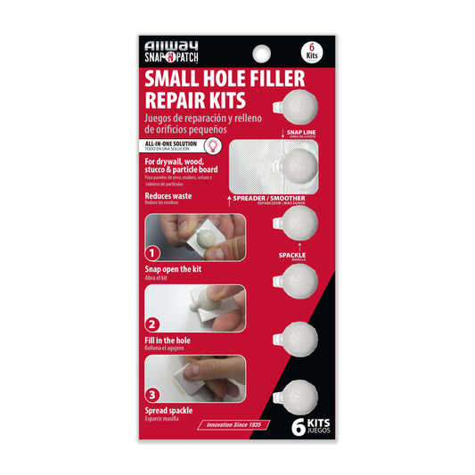 Allway SNP6 Small Hole Filler Repair Kits, 6-Pack