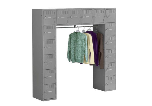 Tennsco SRK-721872-A 16 Person Locker - No Legs (Unassembled)