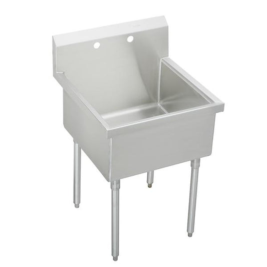 Elkay SS81242 Sturdibilt® Stainless Steel 27" x 27-1/2" x 14" Floor Mount Single Compartment Scullery Sink